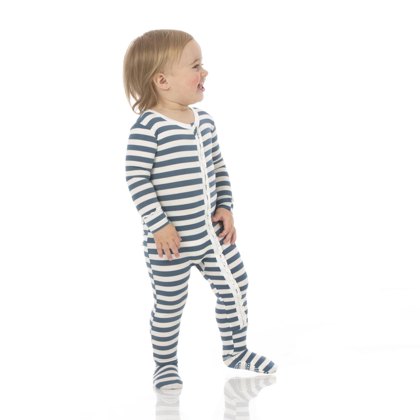 Ruffle Zip Footie Sleeper
