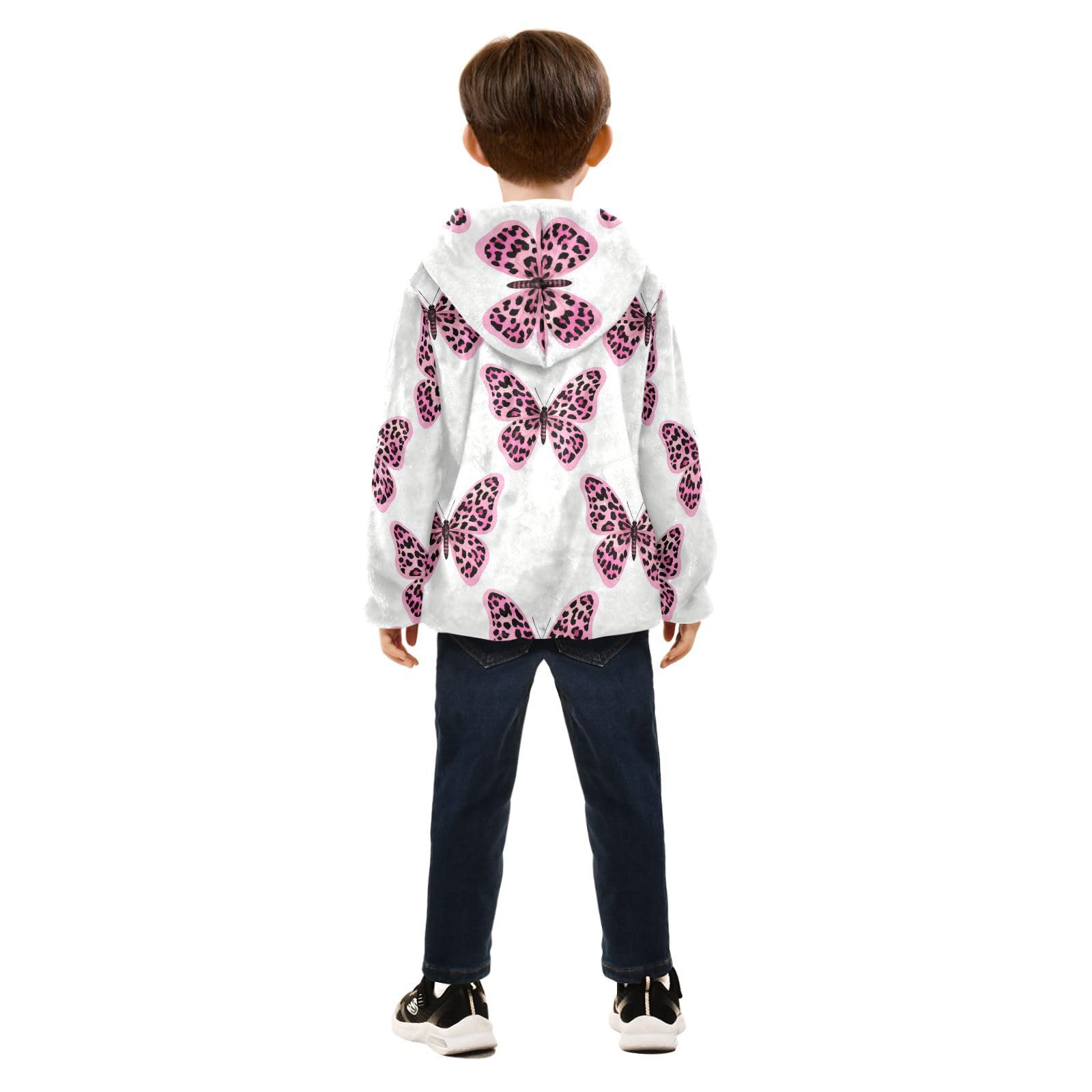 Butterfly Print Hooded Jacket
