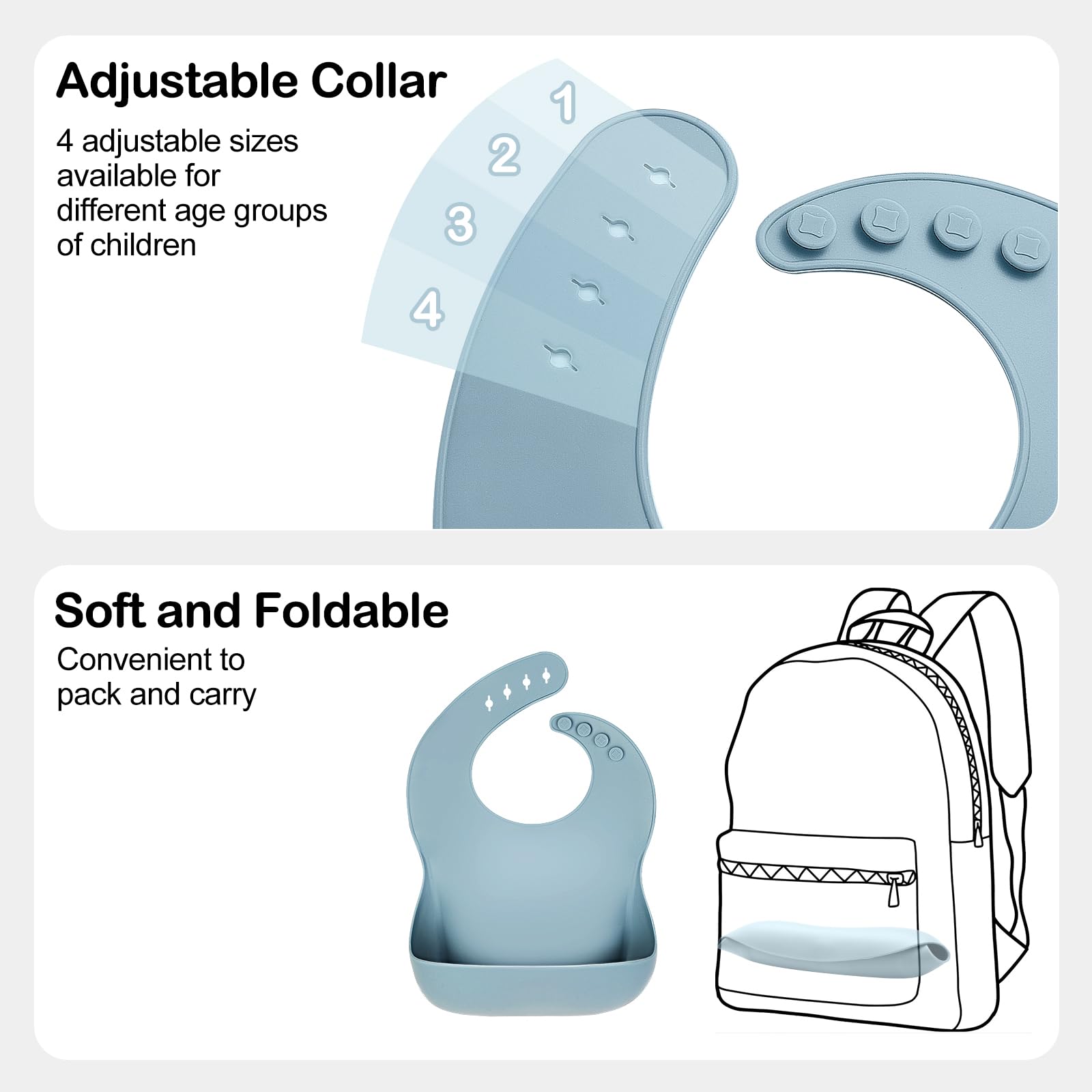 Silicone Baby Bib Set