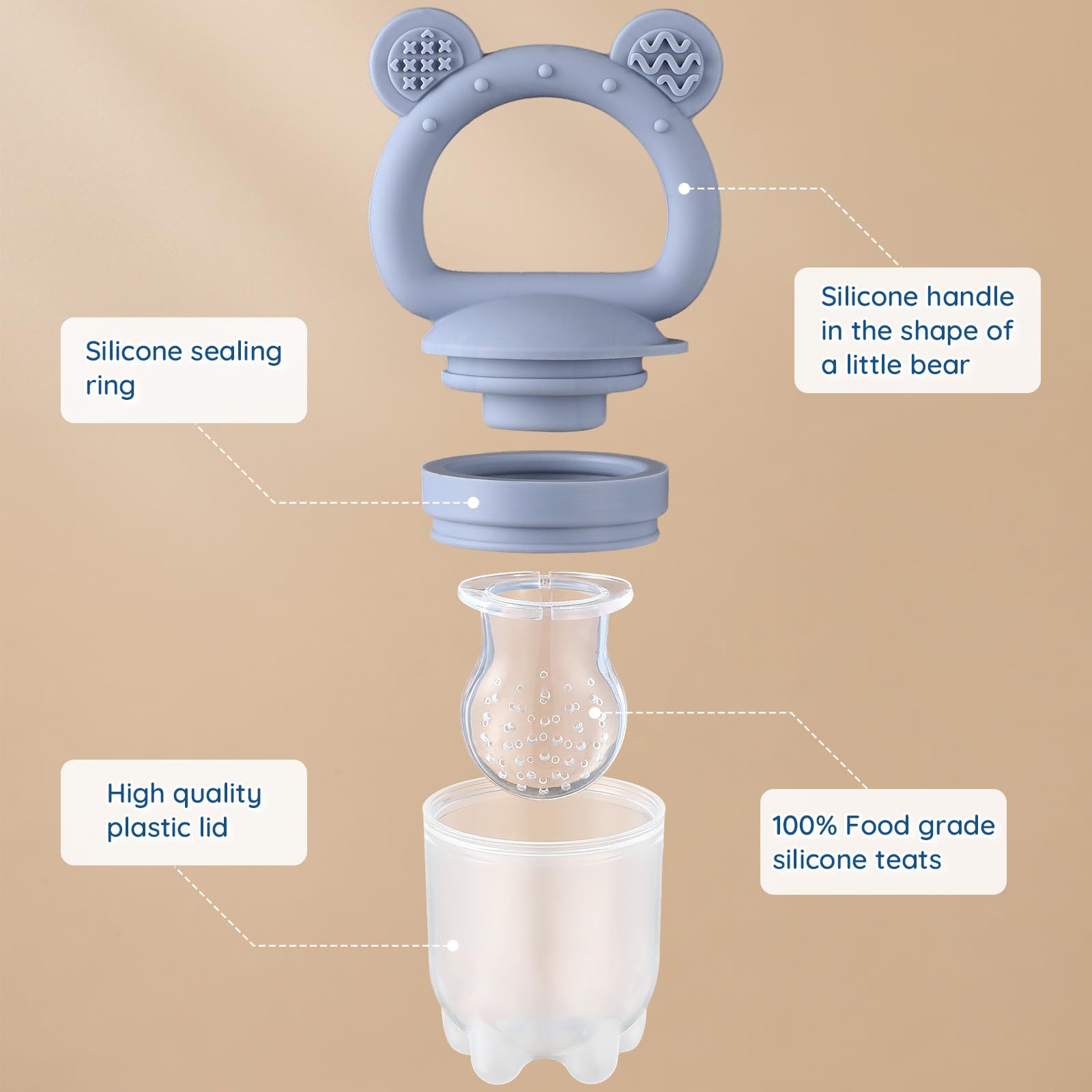 Silicone Baby Fruit Feeder Set