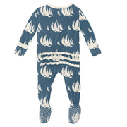 Ruffle Zip Footie Sleeper