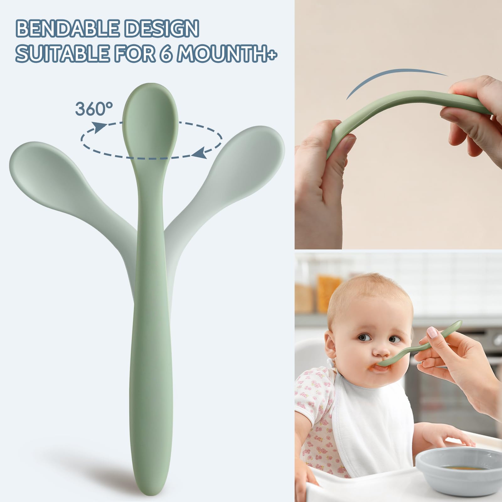 Silicone Baby Training Spoons