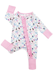Bamboo Baby Girl Footie Romper