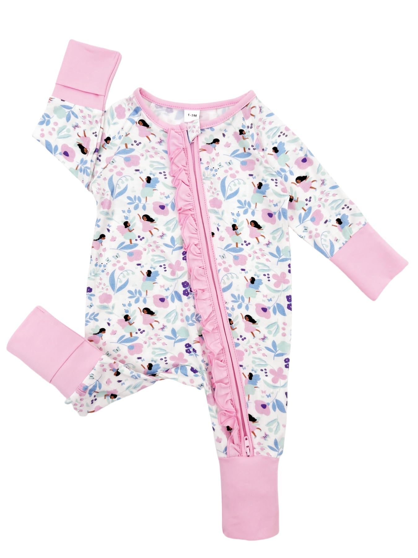 Bamboo Baby Girl Footie Romper