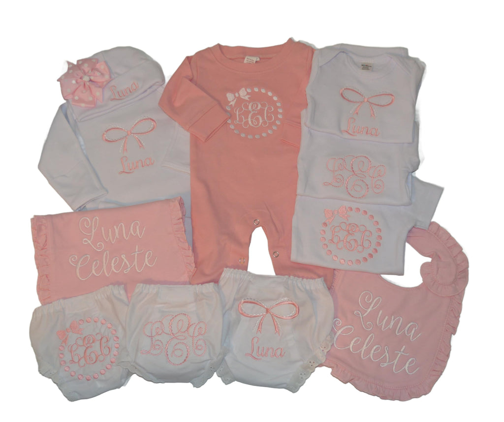 Baby Girl Pearl Bow Gift Set