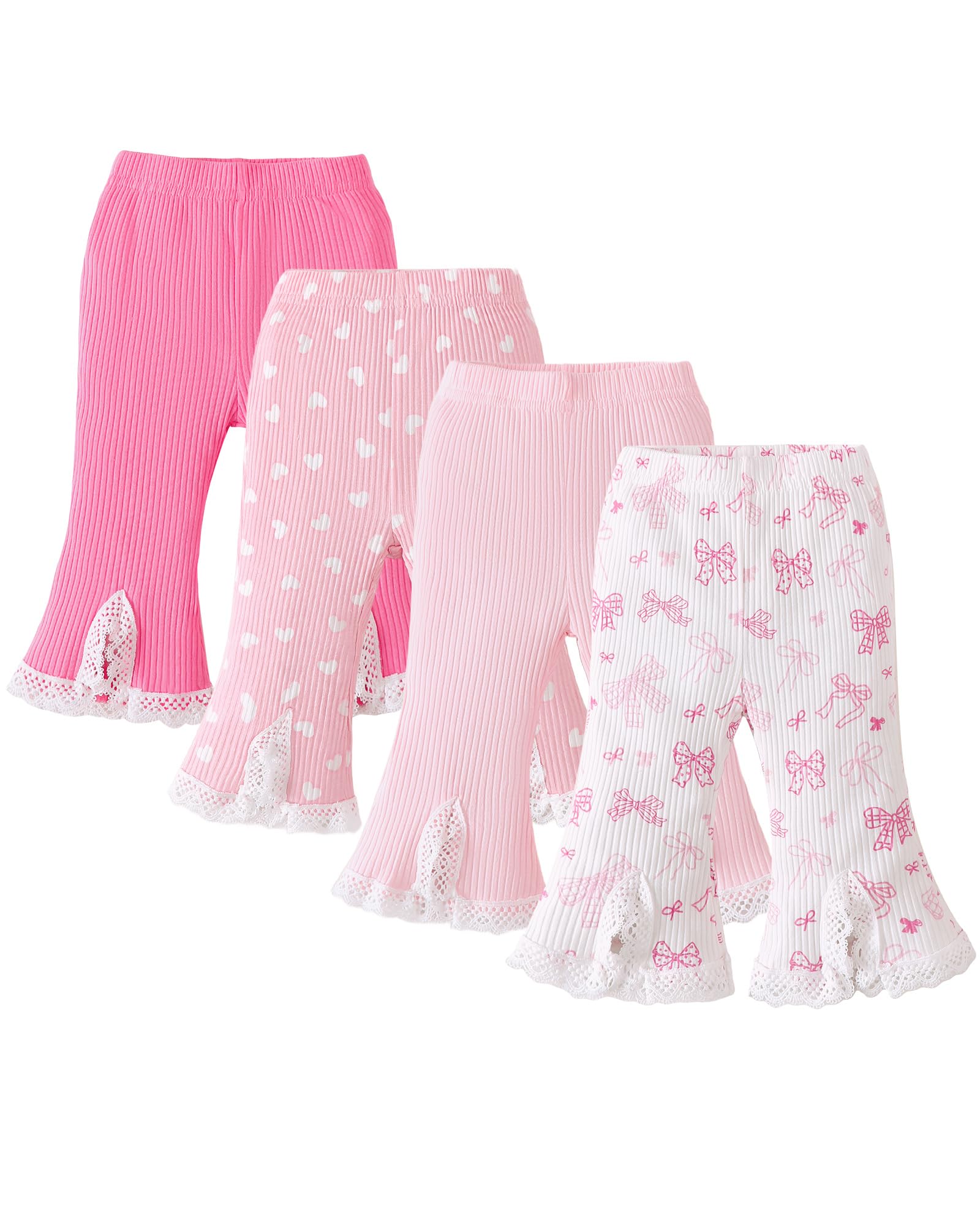 Baby Girl Ribbed Flare Pants Set