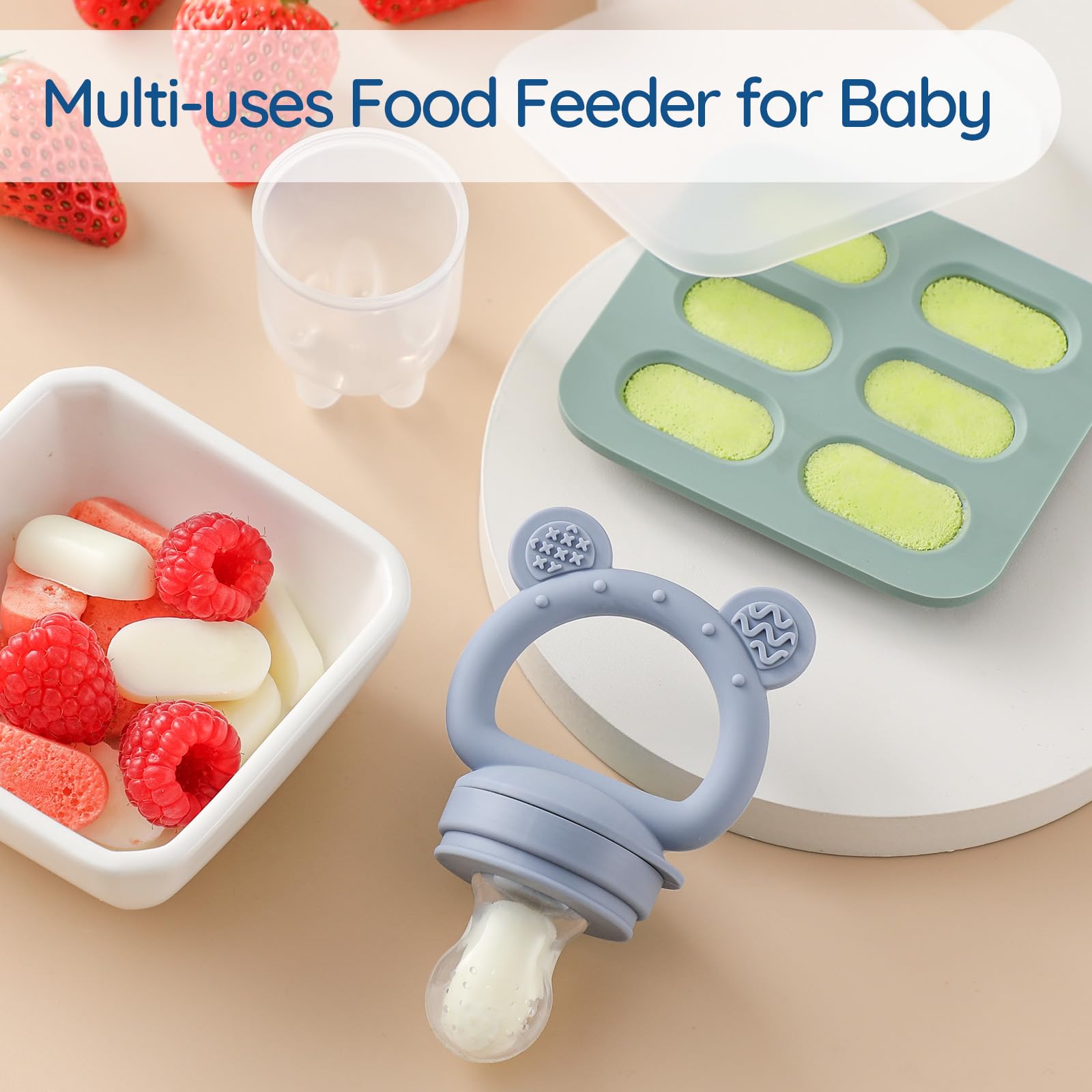 Silicone Baby Fruit Feeder Set