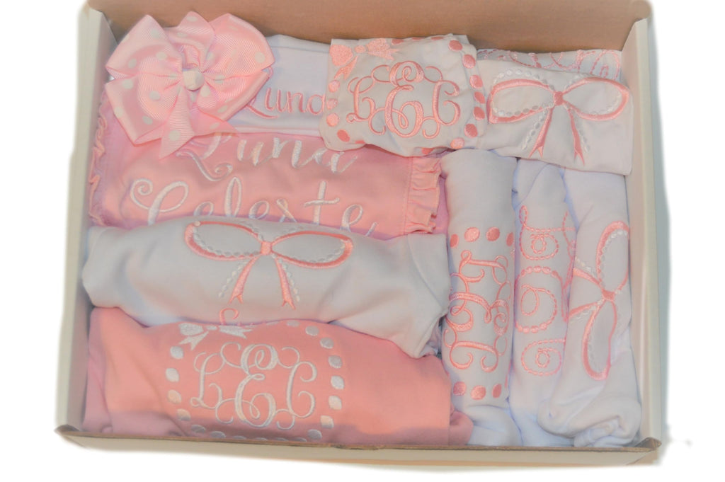 Baby Girl Pearl Bow Gift Set