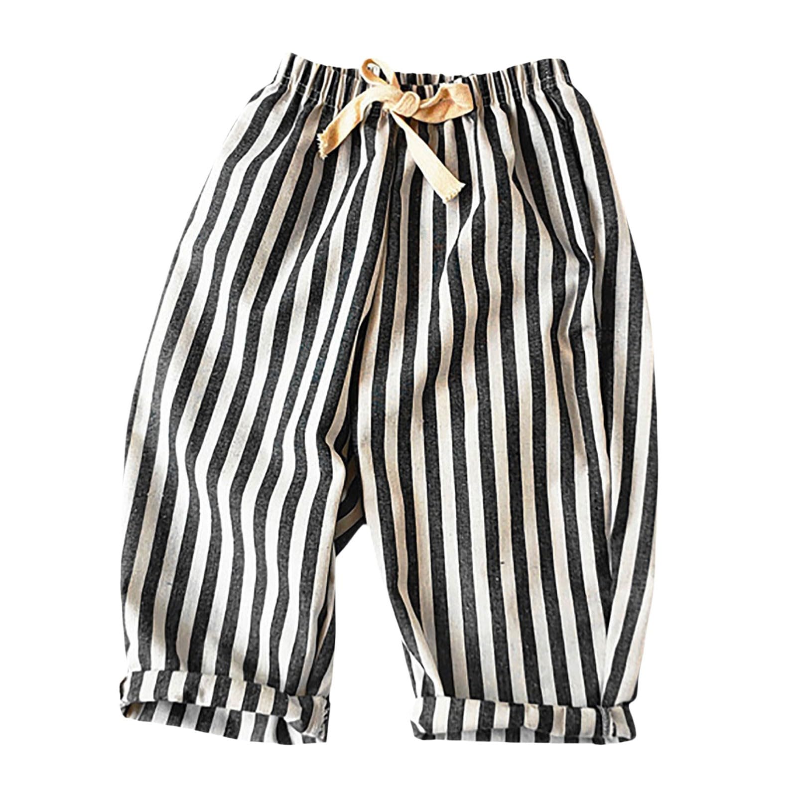 Kids Cotton Linen Wide Leg Pants