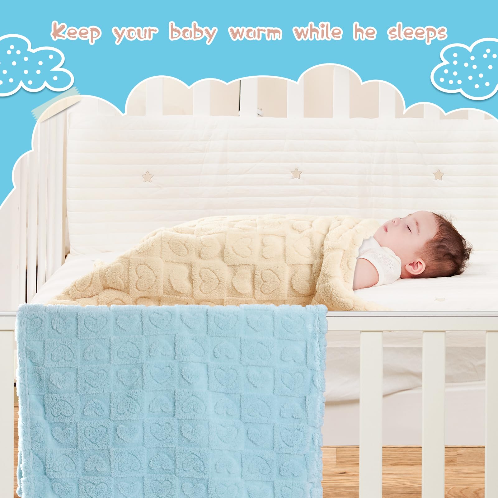 Baby Hearts Plaid Blanket