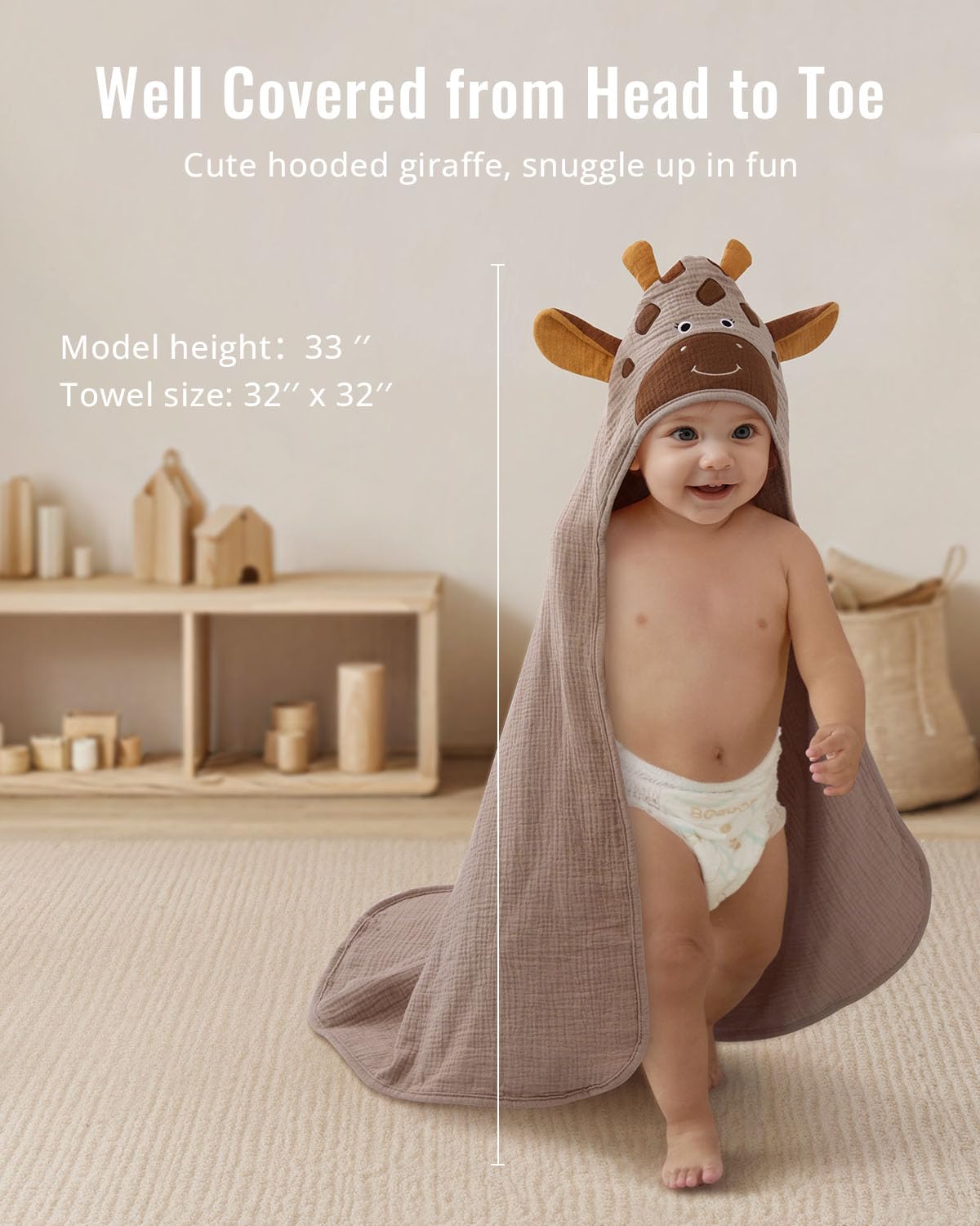 Muslin Baby Hooded Towel