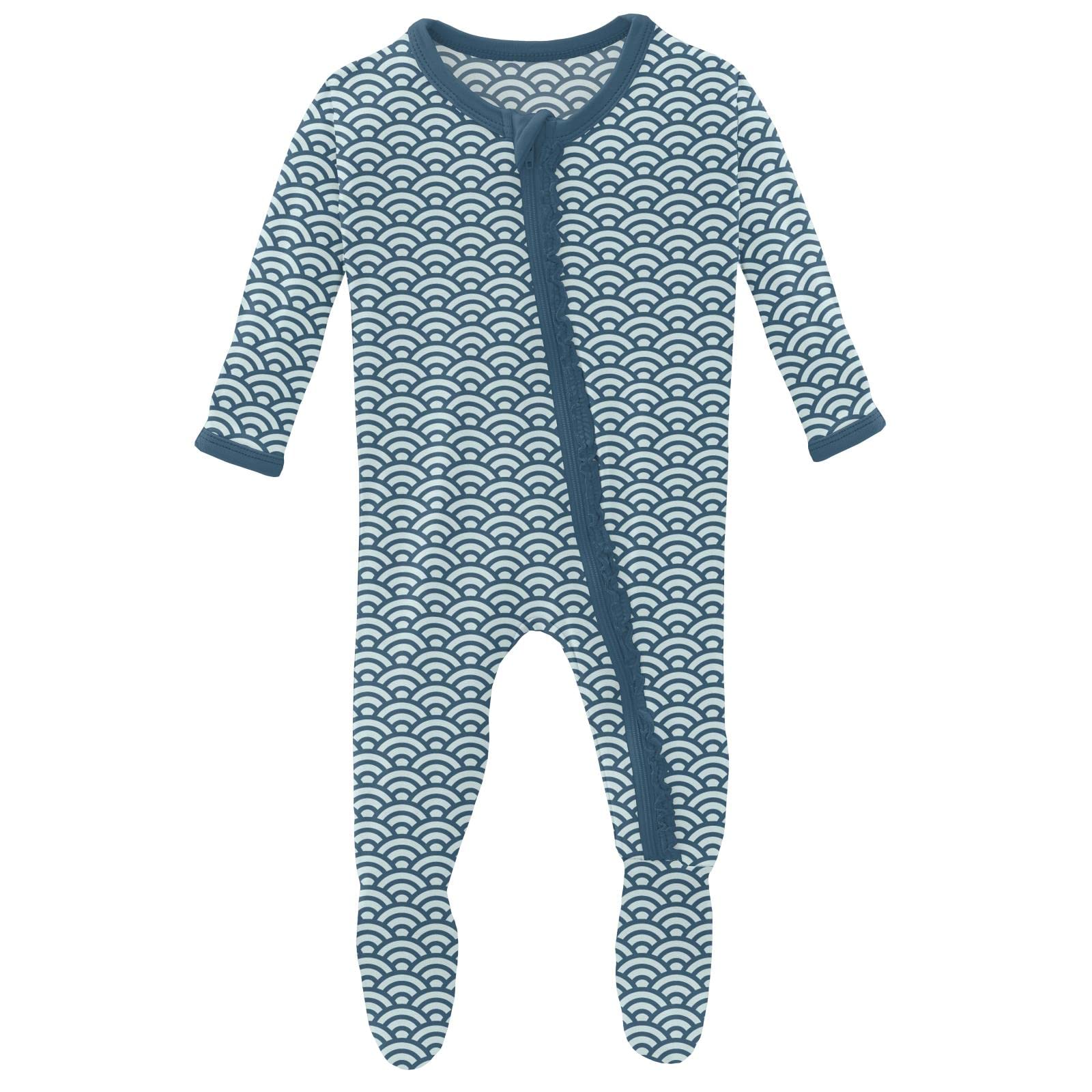 Ruffle Zip Footie Sleeper