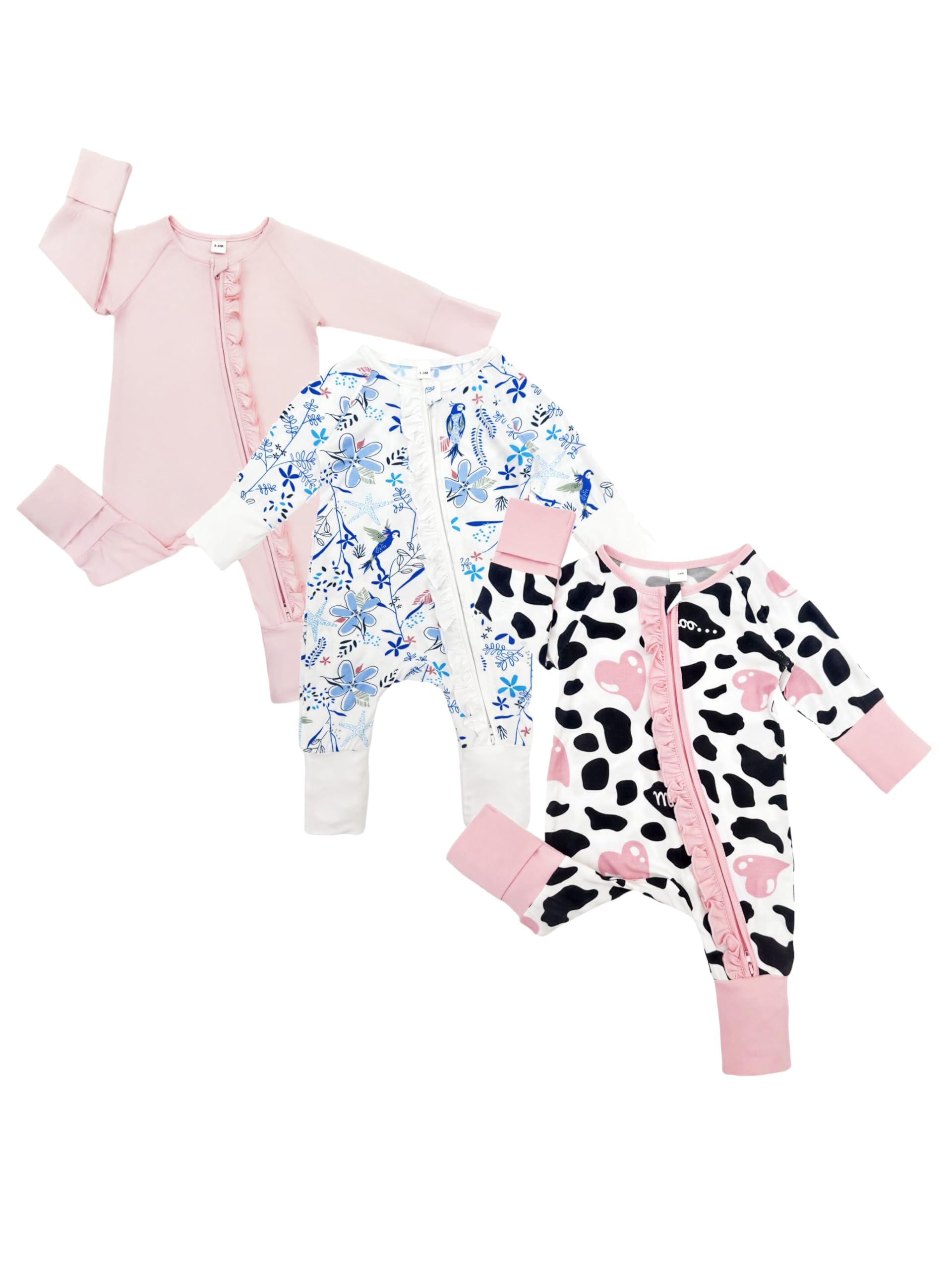Bamboo Baby Girl Footie Romper