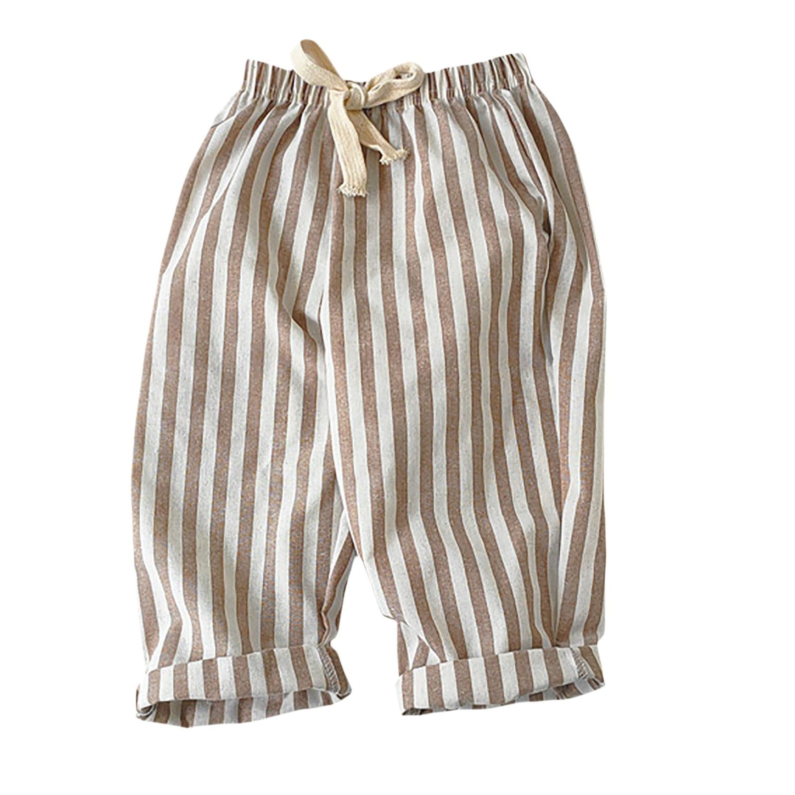 Kids Cotton Linen Wide Leg Pants