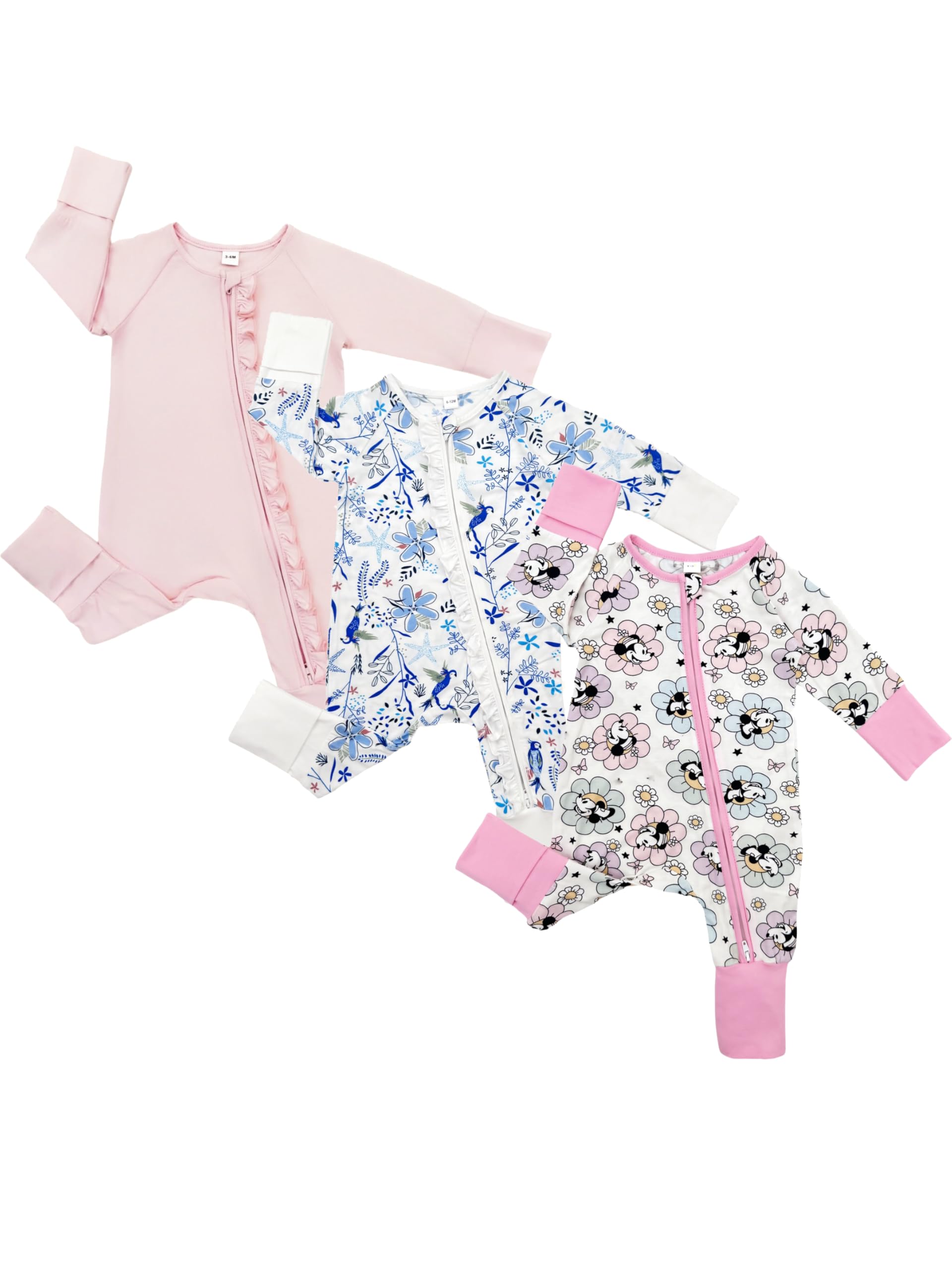 Bamboo Baby Girl Footie Romper