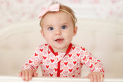 Heart Print Zip Footie