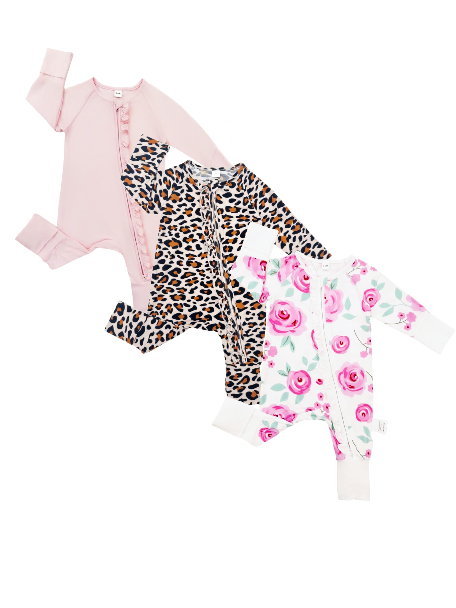 Bamboo Baby Girl Footie Romper