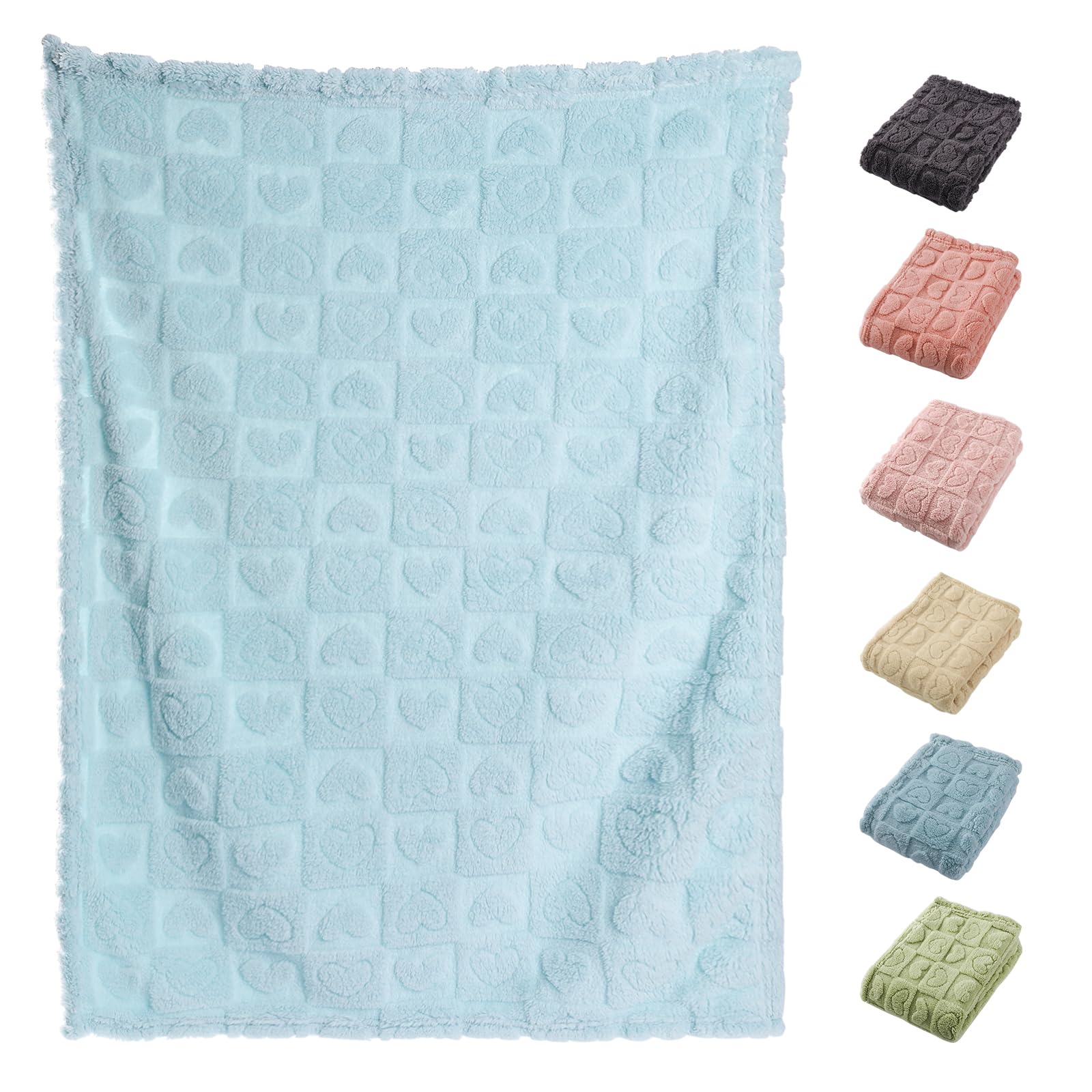 Baby Hearts Plaid Blanket