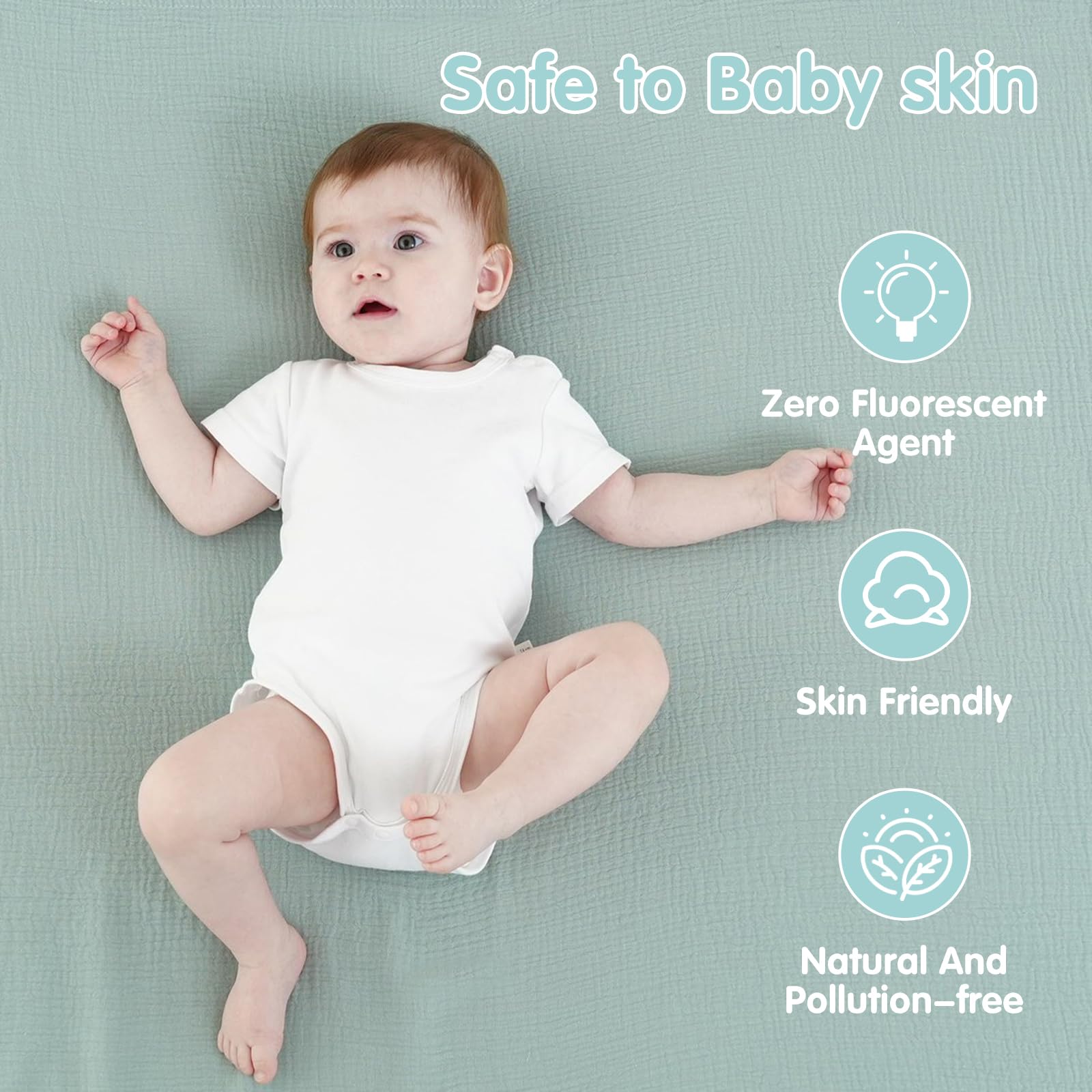 Cotton Muslin Swaddle Blanket Set