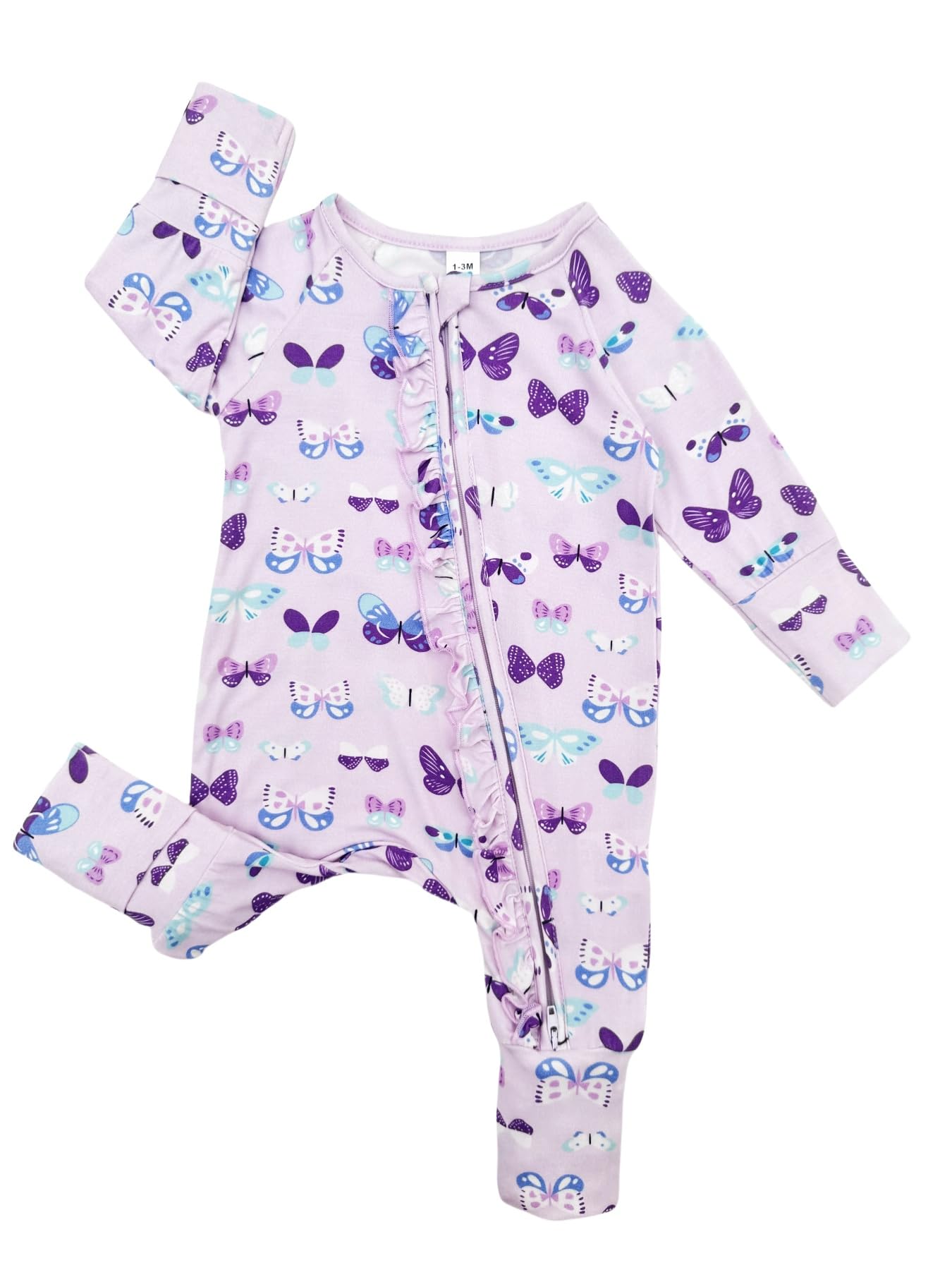 Bamboo Baby Girl Footie Romper