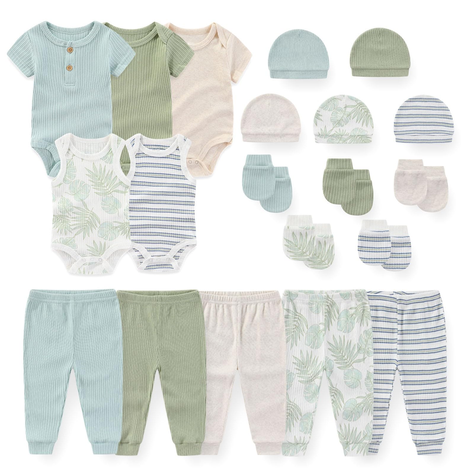 Cotton Baby Bodysuit Set