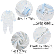Cotton Baby Footed Romper Set