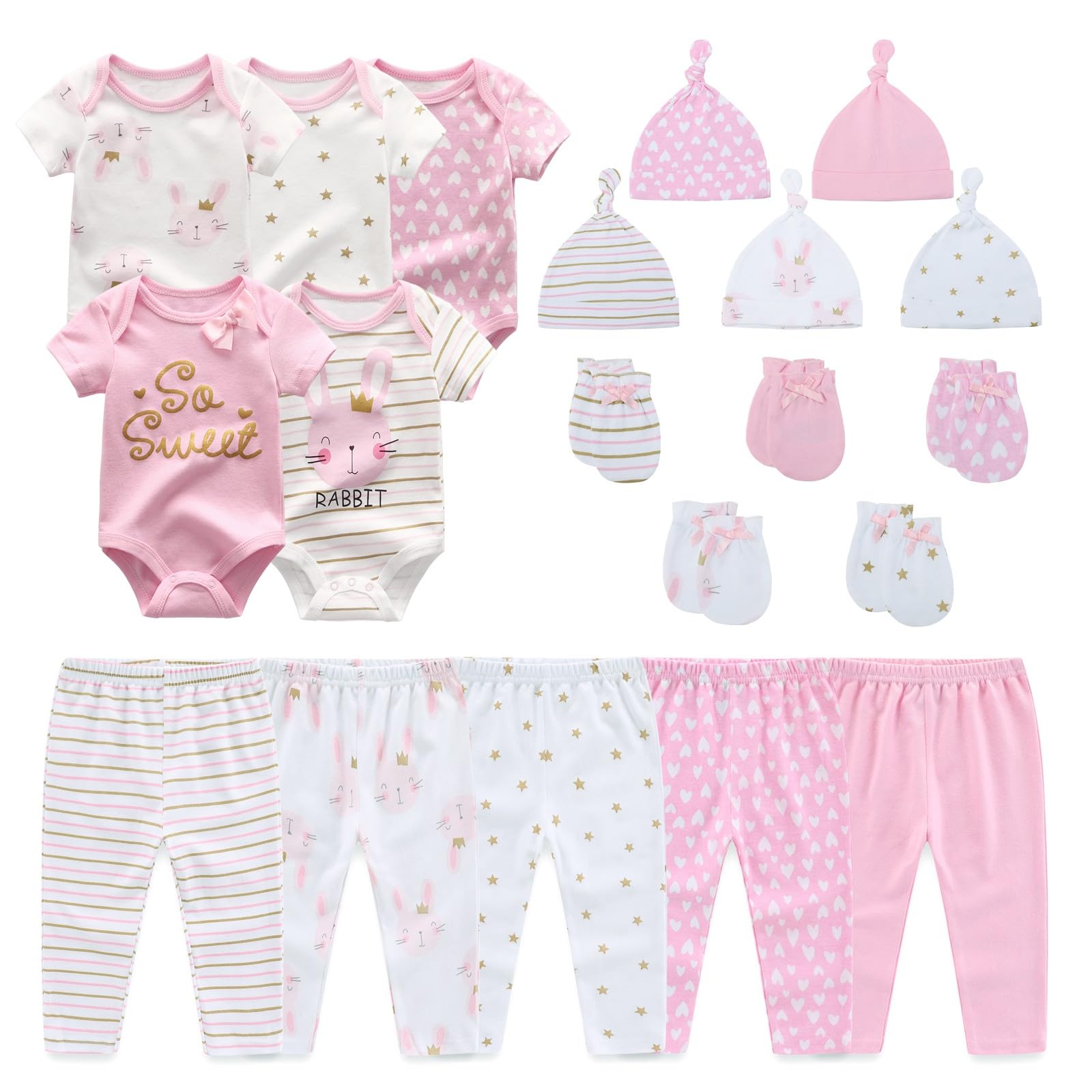 Cotton Baby Bodysuit Set