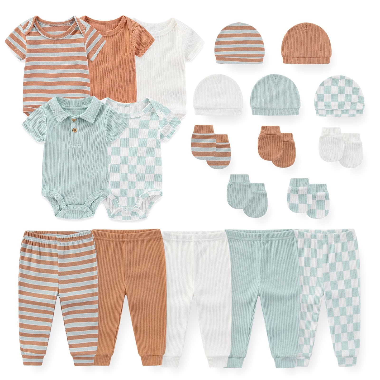 Cotton Baby Bodysuit Set