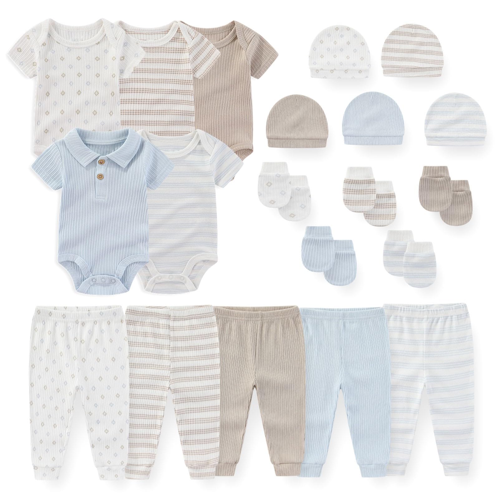 Cotton Baby Bodysuit Set