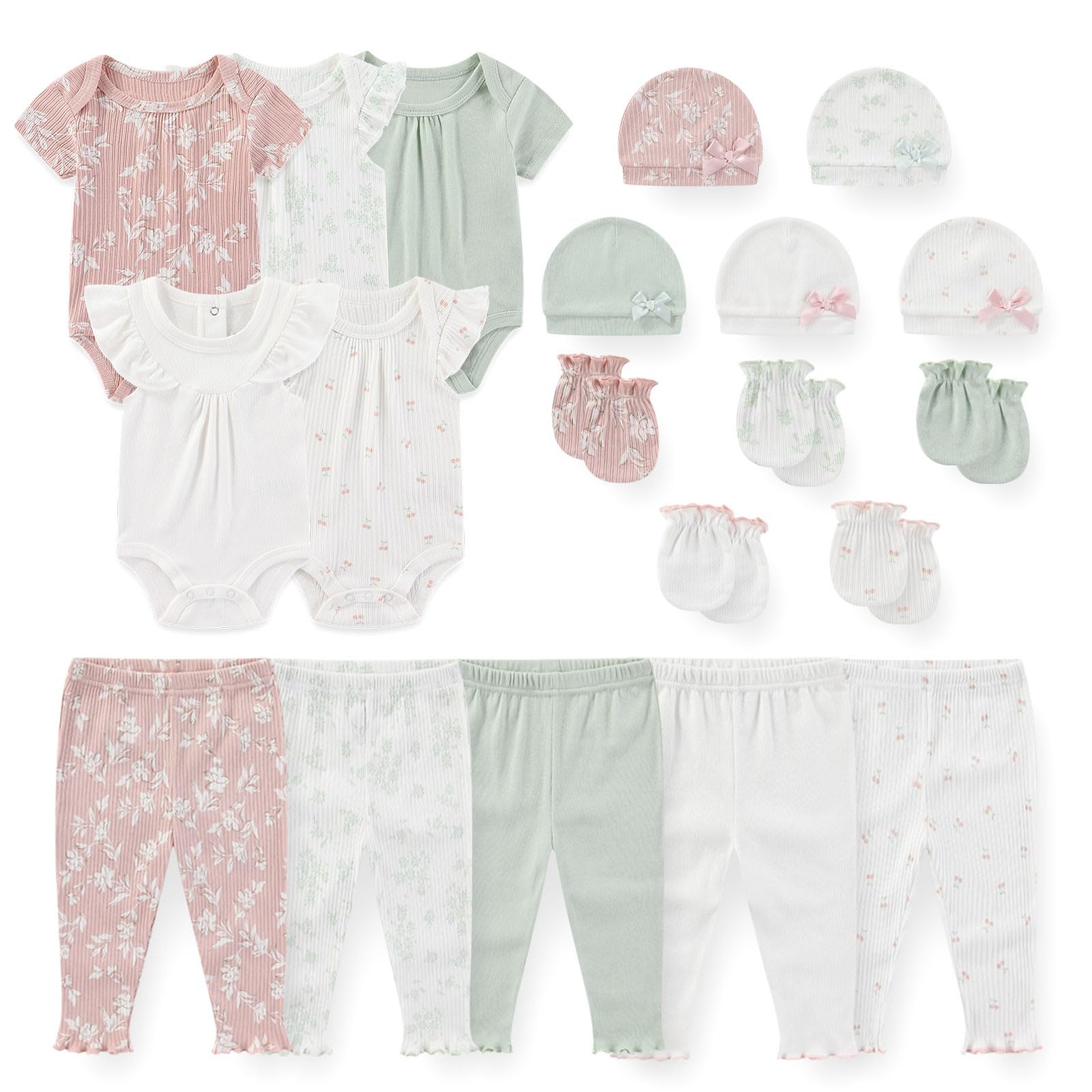 Cotton Baby Bodysuit Set