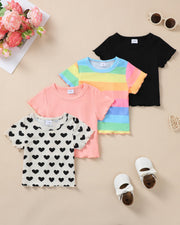 Toddler Girl Basic Tee Set