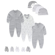 Cotton Baby Footed Romper Set