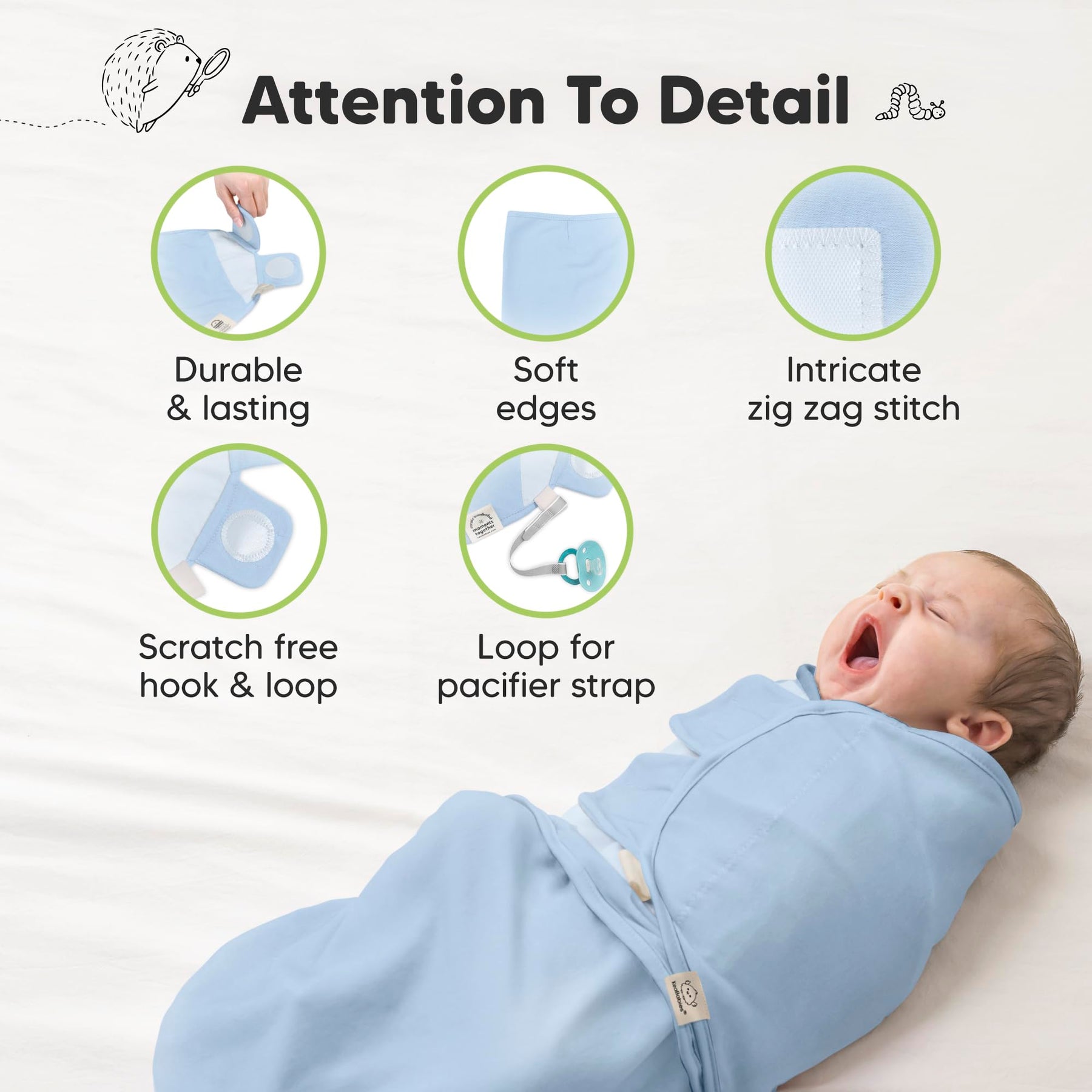Organic Baby Swaddle Sack Set