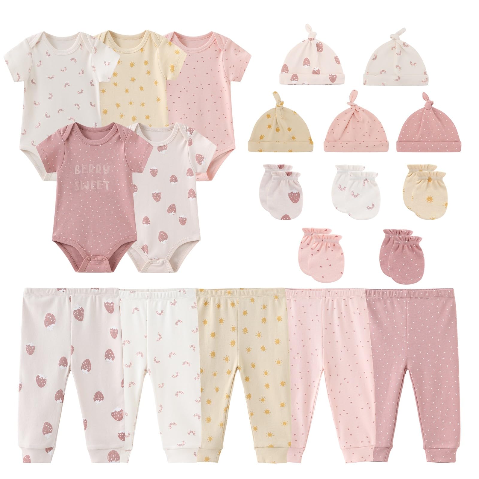 Cotton Baby Bodysuit Set