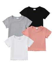 Toddler Girl Basic Tee Set