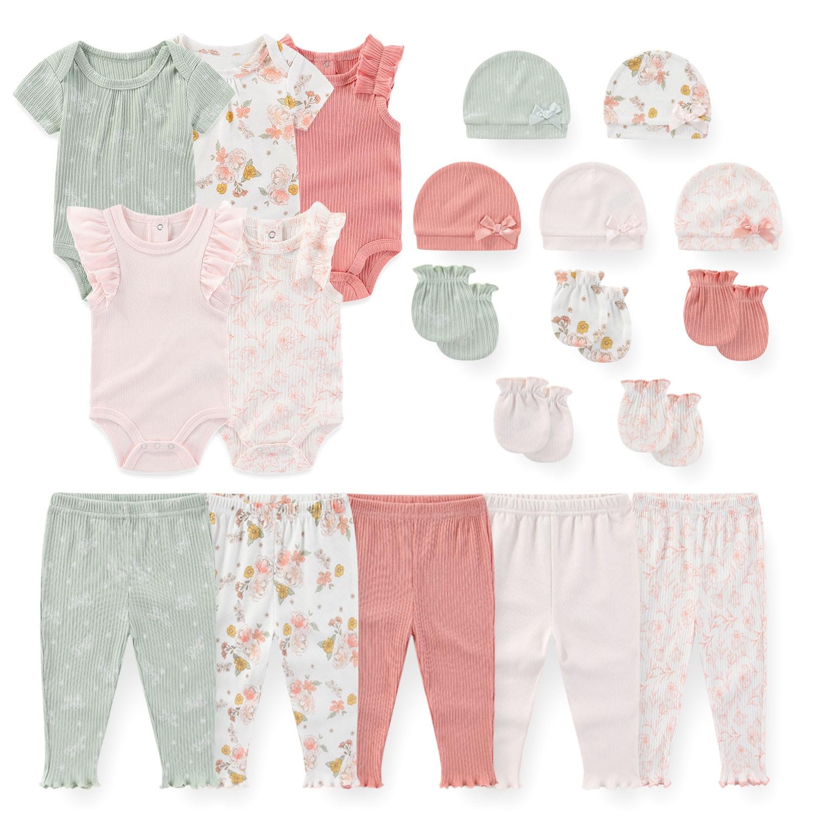Cotton Baby Bodysuit Set