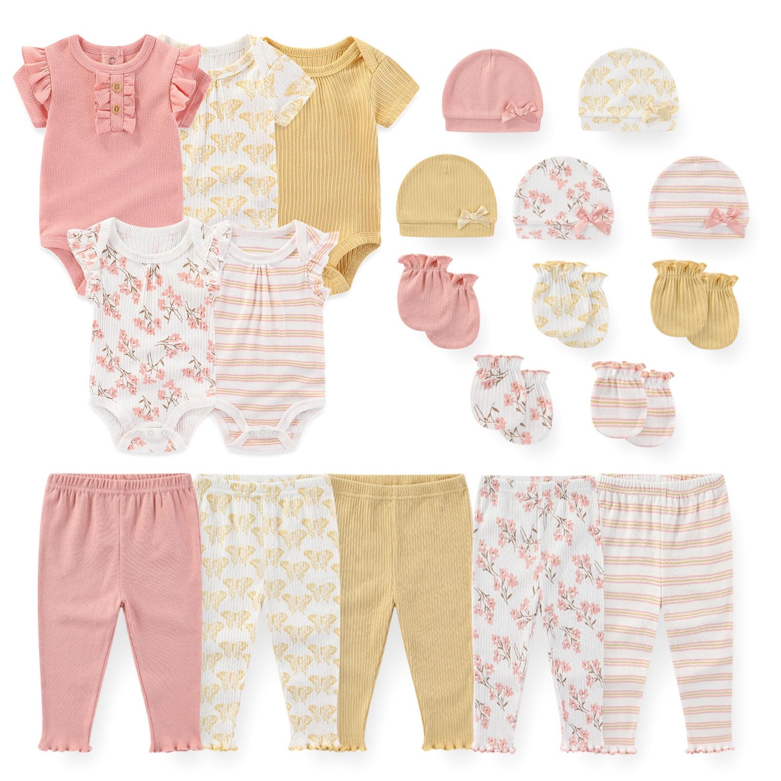 Cotton Baby Bodysuit Set
