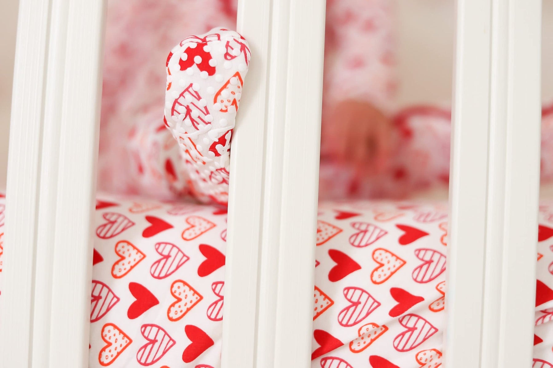 Heart Print Zip Footie