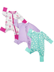 Bamboo Baby Girl Footie Romper