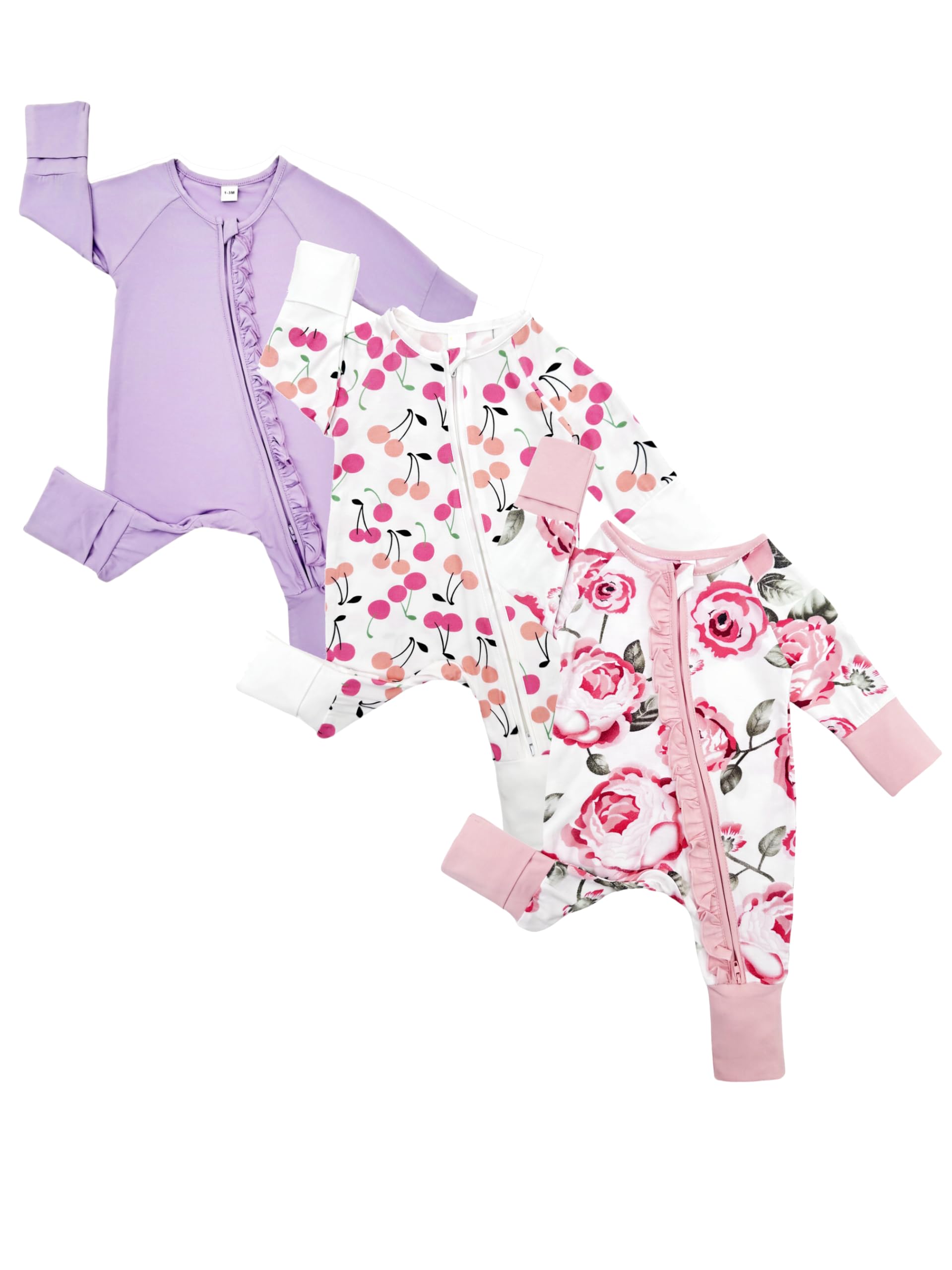 Bamboo Baby Girl Footie Romper