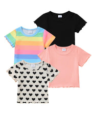 Toddler Girl Basic Tee Set