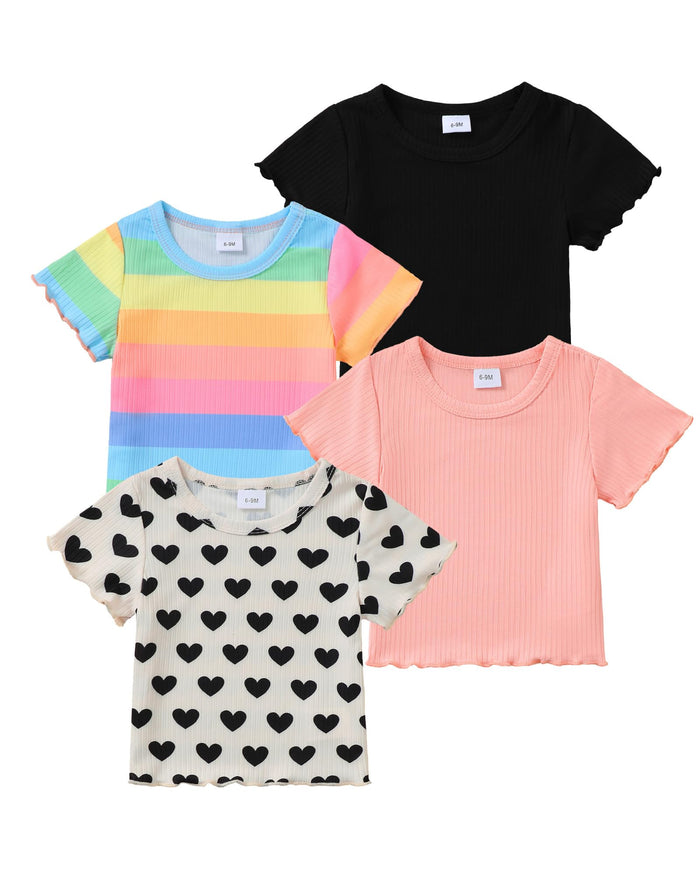 Toddler Girl Basic Tee Set