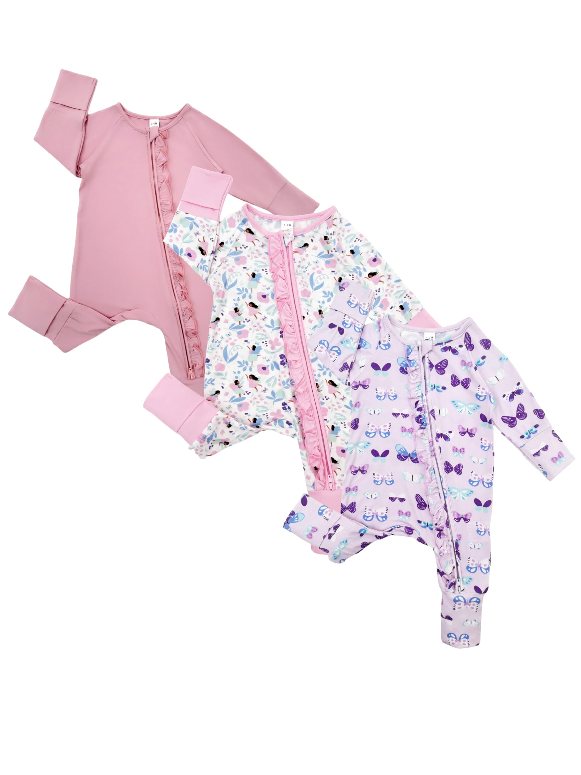 Bamboo Baby Girl Footie Romper