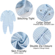 Cotton Baby Footed Romper Set