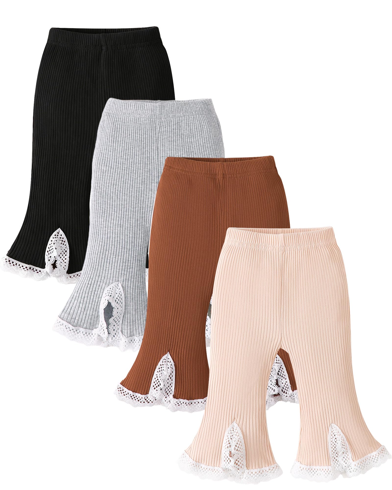 Baby Girl Ribbed Flare Pants Set