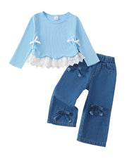 Toddler Girl Top & Jeans Set