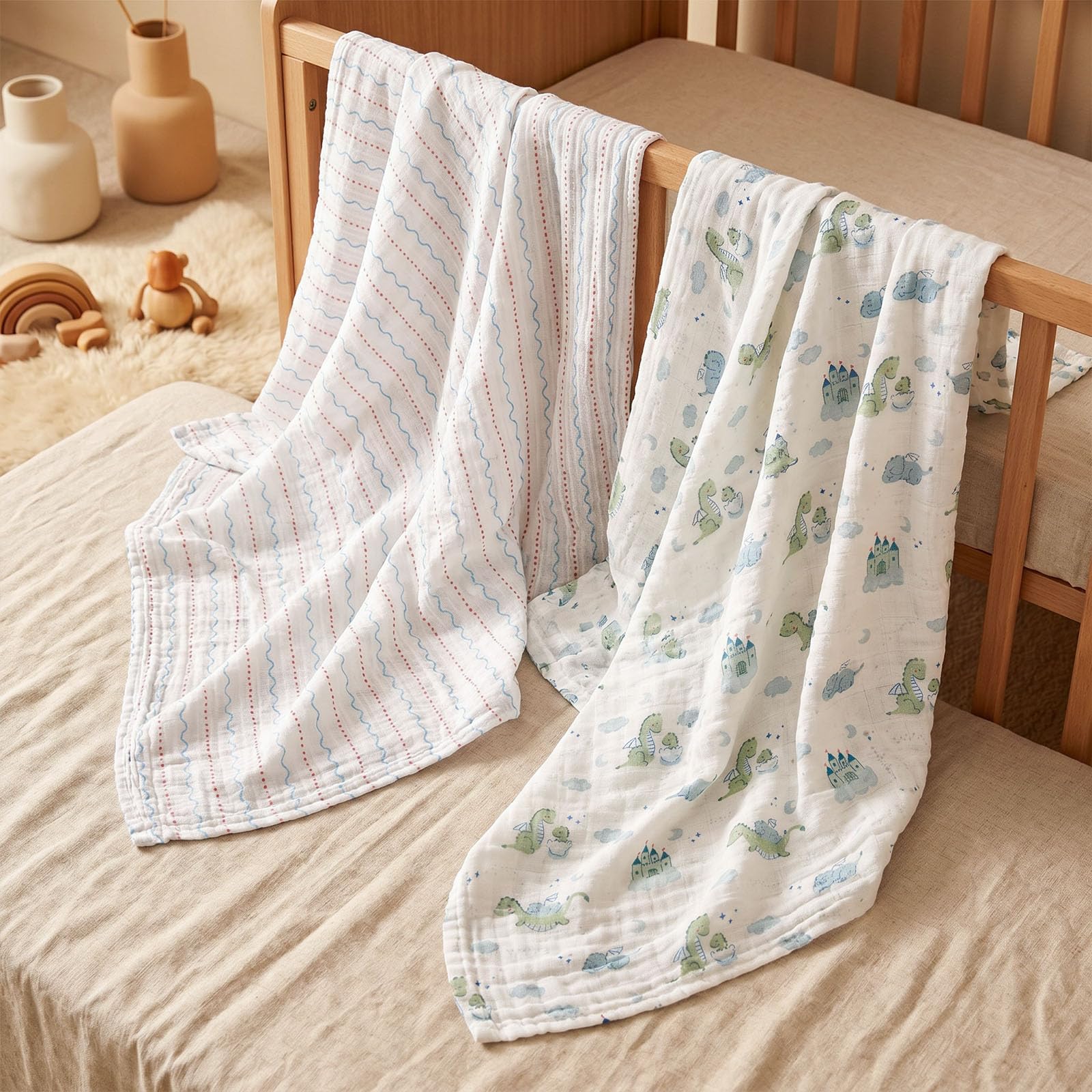 Muslin Baby Blanket Set