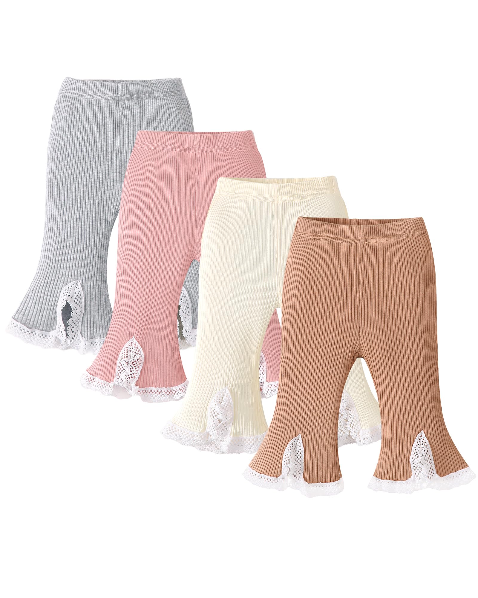 Baby Girl Ribbed Flare Pants Set