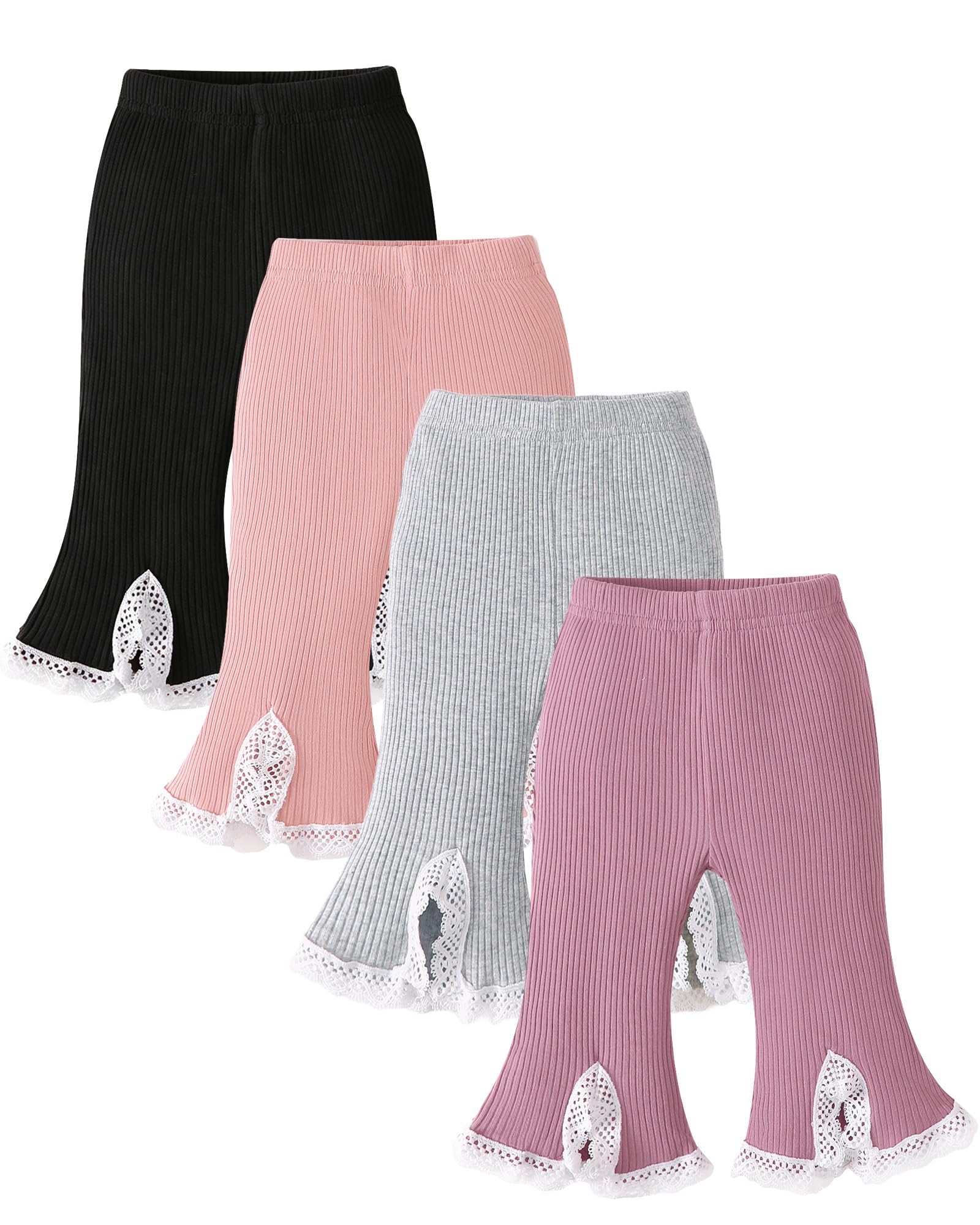 Baby Girl Ribbed Flare Pants Set