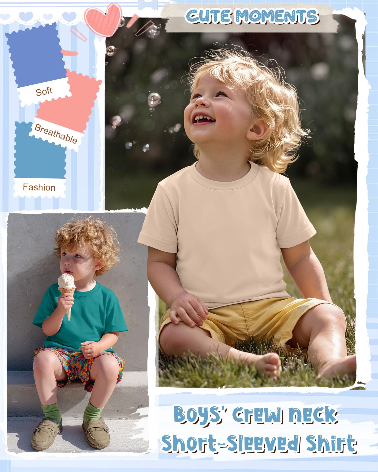 Toddler Boy Cotton Tee Set